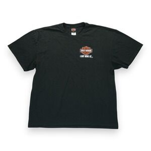 Harley Davidson T Shirt Mens 2XL‎ Black Graphic Emerald Coast Ride 2020
